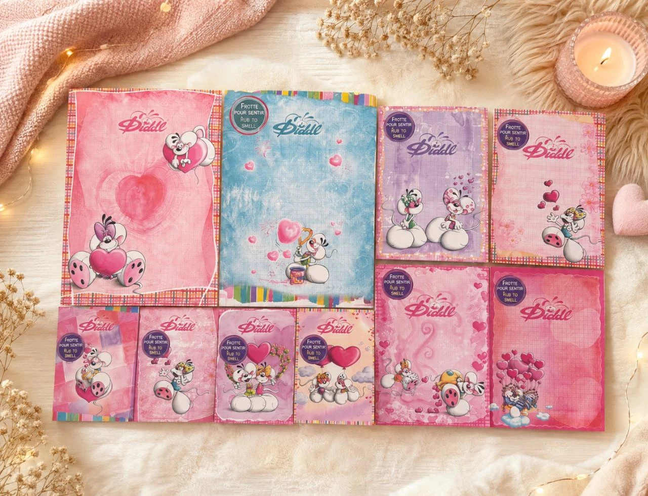 Lot bloc Diddl collection coeur